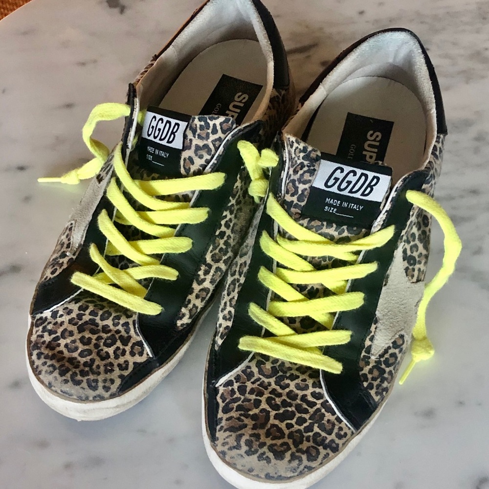 Golden Goose Superstar Leopard low tops:Authentic